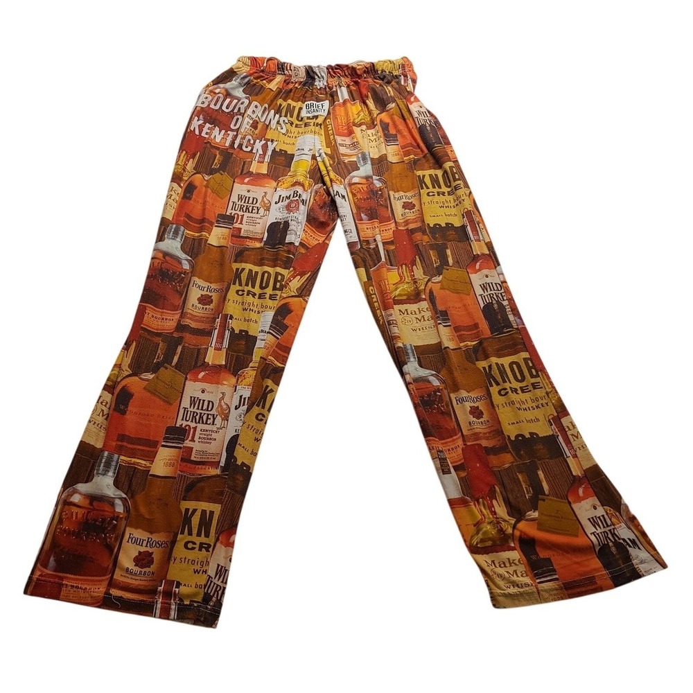 Brief Insanity Kentucky Bourbon Whiskey Women's Pajama Pants S Jim Beam Print